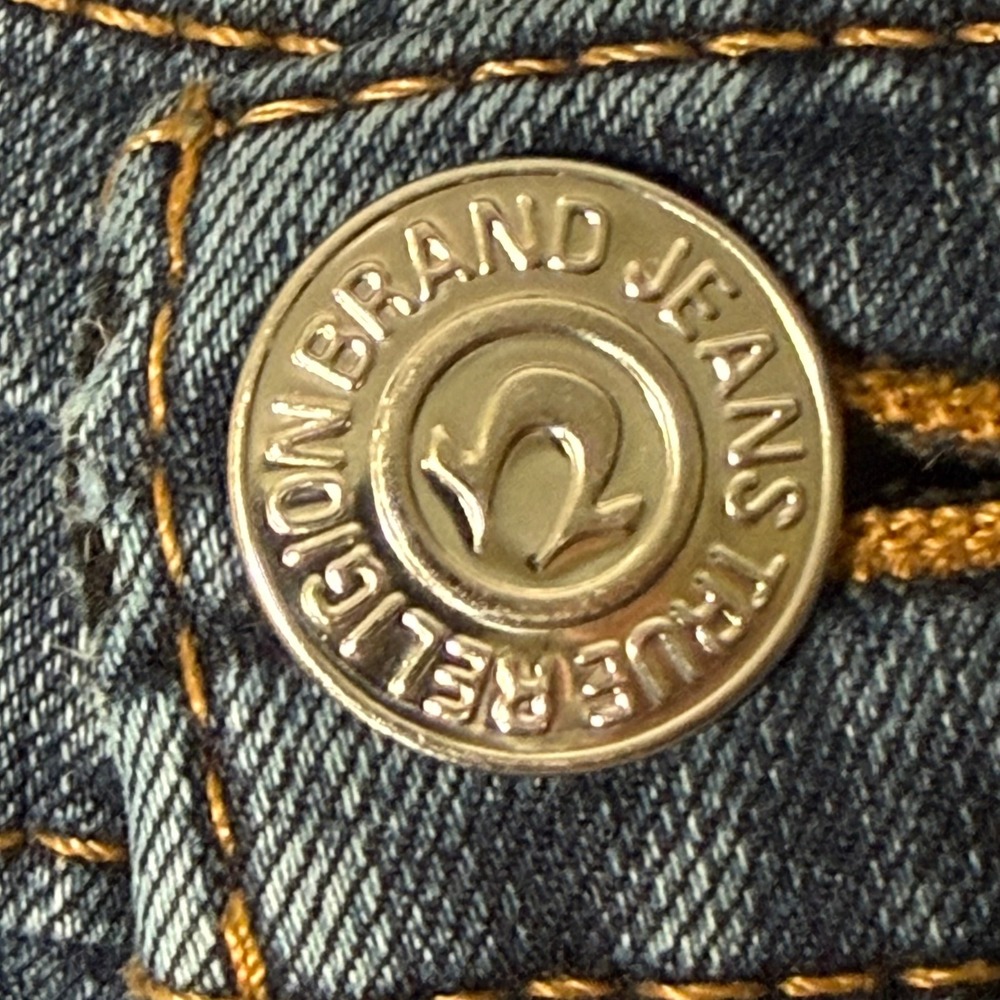 True Religion Legging w/ Flaps Dark Wash Skinny Jeans Low Rise Womens 28 - Picture 5 of 14